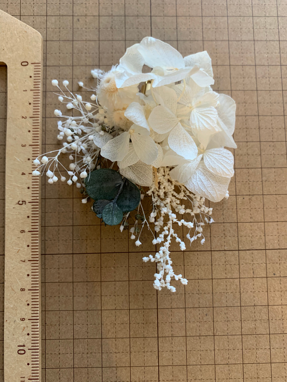 ★人気No.2★【natural dark green(LL)】ドライフラワー　ピアス・イヤリング ブライダル 11枚目の画像