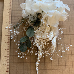 ★人気No.2★【natural dark green(LL)】ドライフラワー　ピアス・イヤリング ブライダル 10枚目の画像