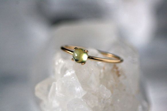 4mm*ペリドット　大粒　天然石　リング　誕生日　クリスマス　プレゼント　シンプル　指輪　8月誕生石　グリーン　緑 9枚目の画像