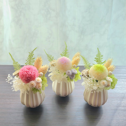 プリザーブドフラワーアレンジ　仏花　ラズベリー かわいいプリザーブドフラワー 仏花アレンジメント Sサイズ
