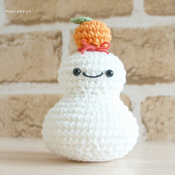 受注製作】お正月飾り♡あみぐるみ鏡餅 あみぐるみ amineko 通販