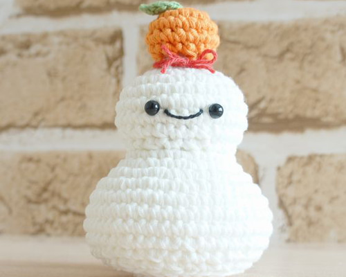 あみぐるみ　お正月飾リ　ぶたさん　【オレンジ&チーム】 ハンドメイド あみぐるみ お正月飾リ ぶたさん 【オレンジ&チーム】 ハンドメイド