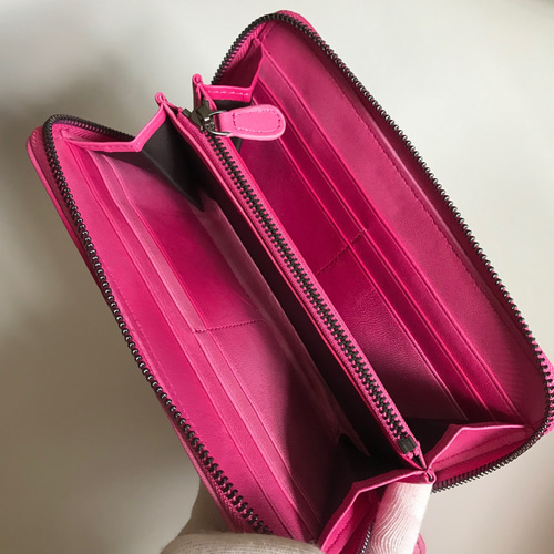 限定商品 イタリア製希少ラムスキン本革編み込み 長財布/羊革