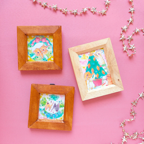 期間限定！手のひらアート【うさぎたちのクリスマスパーティー】複製