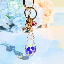 影も可愛い*猫とオーロラの花ミニサンキャッチャー/チェーンタイプ