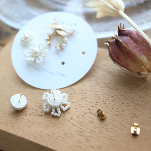 Honey Salon by FOPPISH ビーズ　お花　ピアス　セット Honey Salon by FOPPISH ビーズ お花 ピアス セット - メルカリ