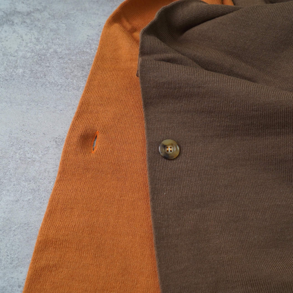 七變圍巾雨披/橙棕色/針織 來自 Mikawa 第11張的照片