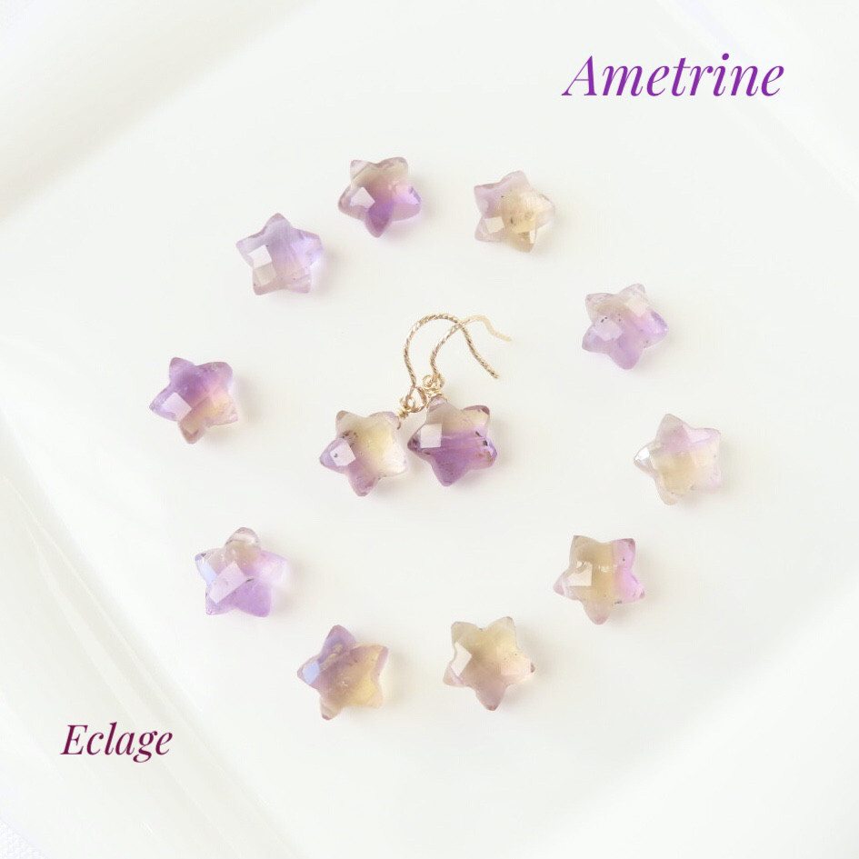 ☆星のアメトリンピアス☆