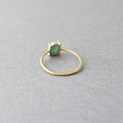 [十二月生日石] 綠松石橢圓形凸圓形約 8 x 6 毫米 / 銀 925 金戒指戒指 第2張的照片