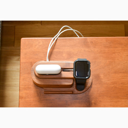 受注生産 職人手作り アップルウォッチ 充電スタンド iPhoneスタンド インテリア 無垢材 木製 家具 LR2018 3枚目の画像