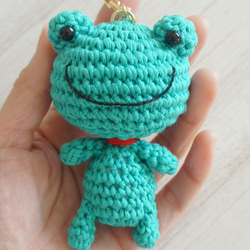 受注製作】無事にカエル♡かえるさんキーホルダー (シトロン