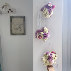 スターチスボールのガーランド/リース 3WAY インテリア&ディスプレイ