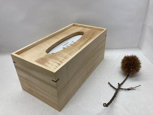 木製ボックスティッシュケース ハンドメイド 試作品 004