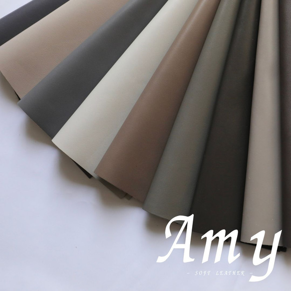 【A4サイズ】牛革　ソフトレザー　エイミー/Amy（ダーク・グレー系） 1枚目の画像