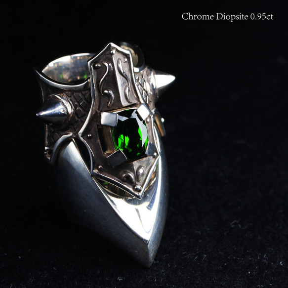 0.95ct クロムダイオプサイト ドラゴンキラーリング 4号 指輪