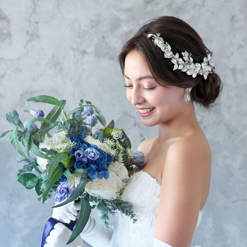 ヘッドドレス【ローレル】H-143|小枝 花 フラワー 花嫁 結婚式 ヘッドドレス【ローレル】H-143|小枝 花 フラワー 花嫁 結婚式