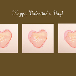 バレンタイン　 「LOVEチョコレート」ポストカード/3枚セット　naturako 4枚目の画像