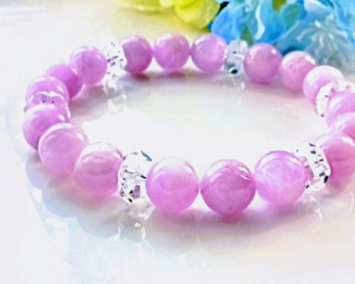 ✿天然色✿クンツァイト〘キャッツアイ効果〙ブレスレット