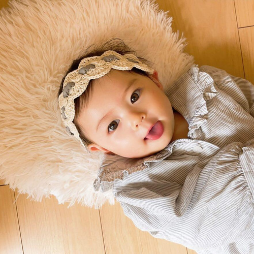 ribon band】リボン ベビーヘアバンド キッズヘアバンド ヘアバンド