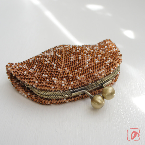 Ba-ba handmade Seedbeads crochet pouch No.1349 第3張的照片