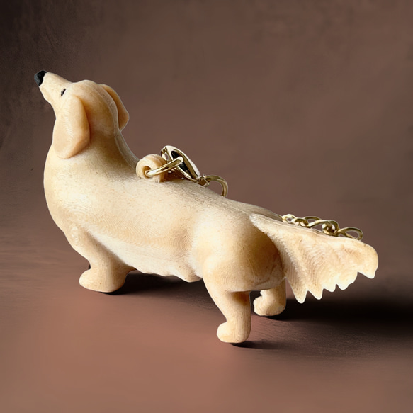 ダックスフンド リアル3Dフィギュア チャーム 5枚目の画像