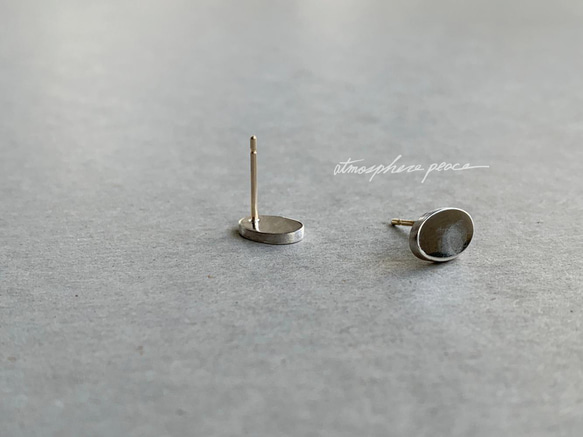 【SV925+K10】Small Window: Pierced Earrings 第1張的照片