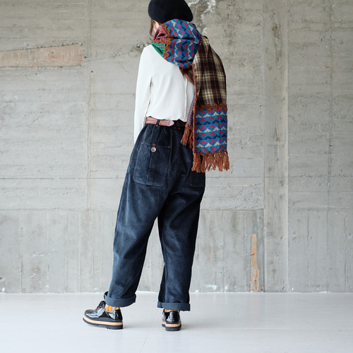 大人カジュアル♪コビトコーデュロイパンツ （24w-08）ネイビー ロング