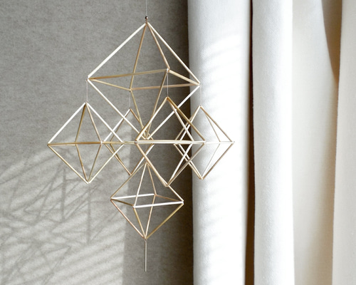 国産麦わらのヒンメリ:Moon - himmeli モビール TO / 全品送料無料