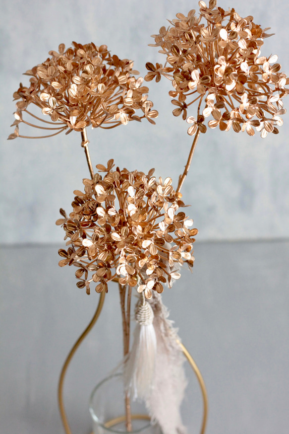 【ゴールドビバーナム】｜アーティフィシャルフラワー 花瓶アレンジ| 冬｜ギフト・インテリア雑貨 7枚目の画像