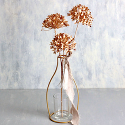 【ゴールドビバーナム】｜アーティフィシャルフラワー 花瓶アレンジ| 冬｜ギフト・インテリア雑貨 1枚目の画像