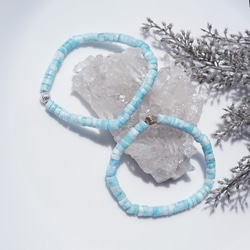 多明尼加漣漪 ★ 拉利瑪單股手鍊 ~ 白色波浪 第5張的照片