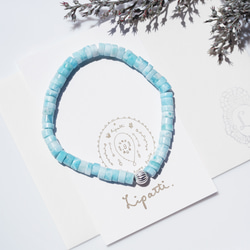 多明尼加漣漪 ★ 拉利瑪單股手鍊 ~ 白色波浪 第4張的照片