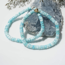 多明尼加漣漪 ★ 拉利瑪單股手鍊 ~ 白色波浪 第2張的照片