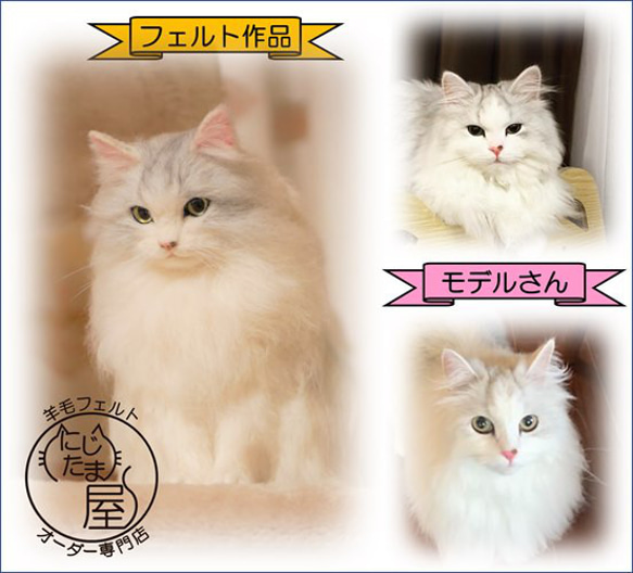 ウチの子そっくりオーダーメイド！ 羊毛フェルト  猫 犬 オーダー ぬいぐるみ ﾁﾜﾜ ﾀﾞｯｸｽ ｺｰｷﾞｰ 18枚目の画像