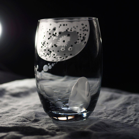 タンブラー「月とUSAGI」透明 1枚目の画像