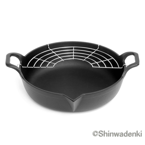 お取り寄せ】南部鉄器 鉄鍋 すき焼き・餃子鍋としても 天ぷら鍋