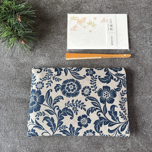 数寄屋袋(藍唐草1) 茶道 裏千家 Sukiyabag ポーチ CRAFT カーニャ 通販