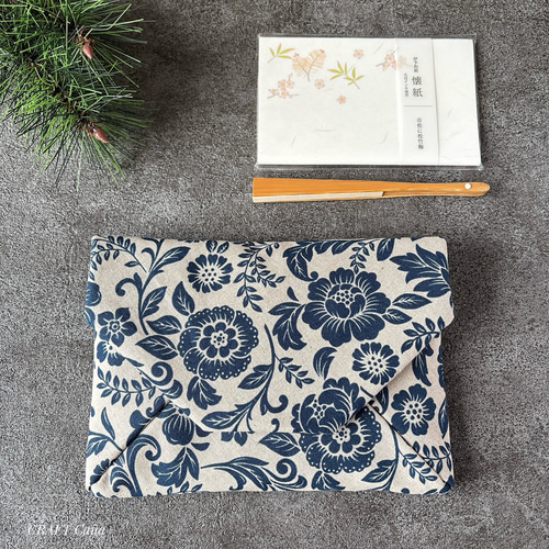 数寄屋袋(藍唐草1) 茶道 裏千家 Sukiyabag ポーチ CRAFT カーニャ 通販