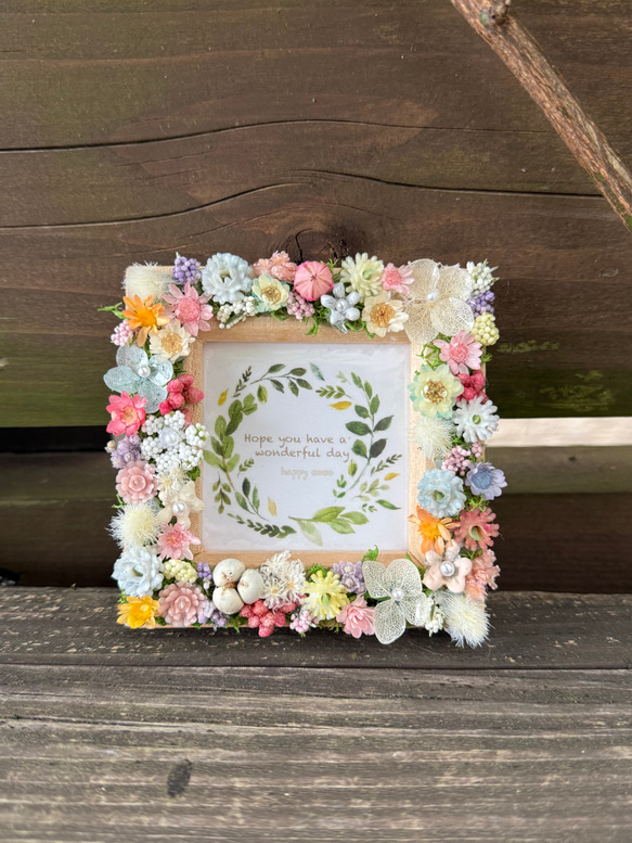 新作》『まるでフラワーリースのようなフォトフレームmini』 フォト