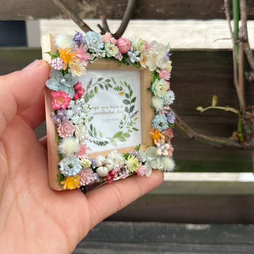 新作》『まるでフラワーリースのようなフォトフレームmini』 フォト