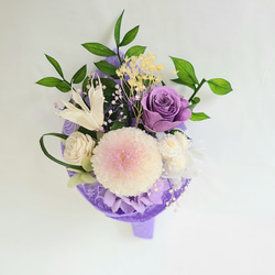 色鮮やかなプリザーブドフラワー仏花【ブーケタイプ】 6枚目の画像