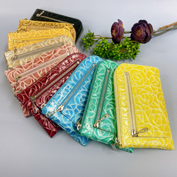 薄くて軽いコンパクトな財布 10枚カードポケット  エナメルローズ ／ ローズピンク 【スクイーズ】 6枚目の画像