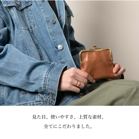 【限量特價】女款真皮搭扣迷你皮夾，粉紅米色，HAW022-ANT 第6張的照片