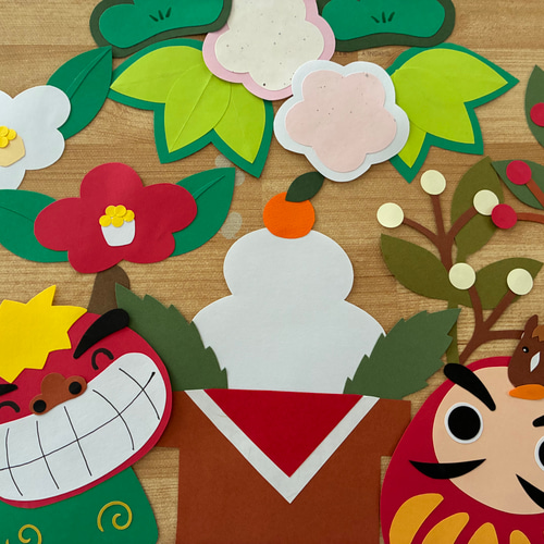 真作】掛軸 吉田醇一郎 漆絵 獅子舞の面と干支飾り図 吉兆飾り T160