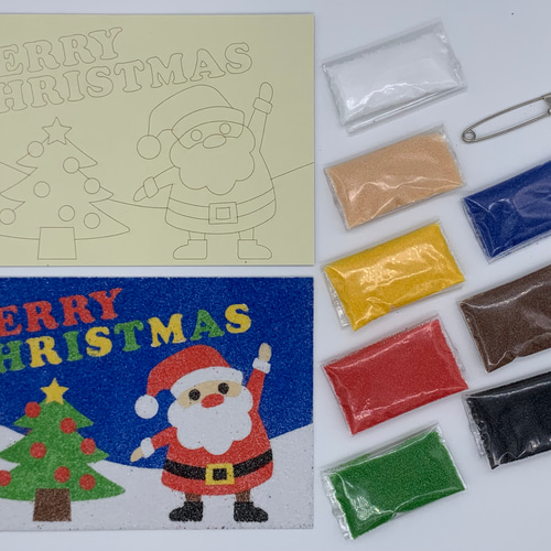 サンドアート製作キット　クリスマス　インテリア　ハンドメイド お家やイベント、パーティーで作ろう！クリスマス砂絵カード その他
