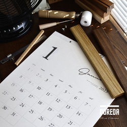 カレンダー 2024・木製壁掛けカレンダー（SQ／オーク） 11枚目の画像