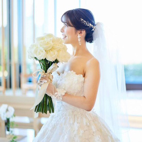 イヤリング 花 大ぶり ゴールド ブライダルイヤリング 結婚式 前