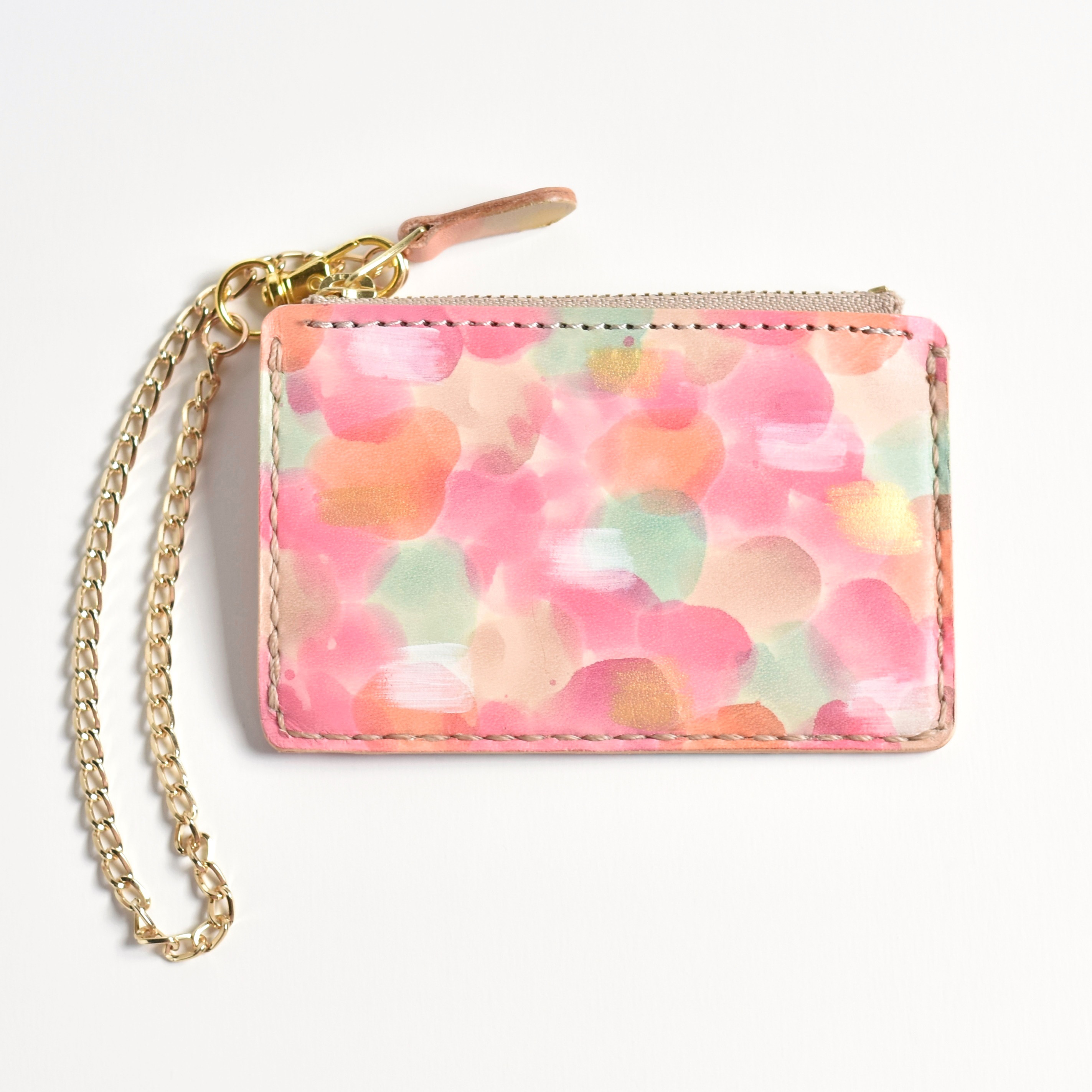 革の手染めパスケース 「キャンディ（ファスナー付きパスケース）」