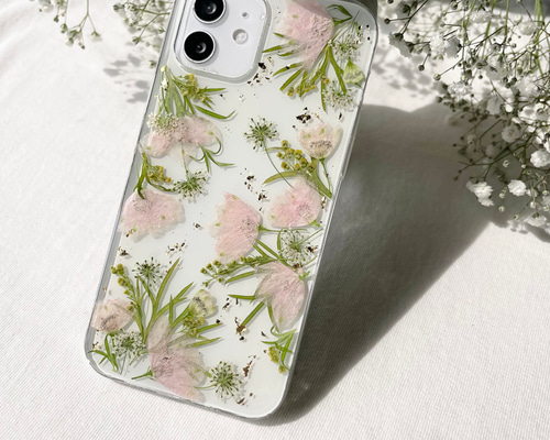 ハンドメイド押し花スマホケース　全機種対応 Amazon.co.jp: ハンドメイド 押し花スマホケース No.504 ほぼ全