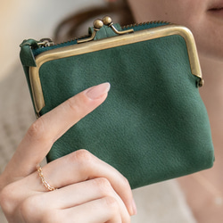 【限量特價】真皮搭扣迷你皮夾，小巧精緻，女款，5種顏色可選，HAW022-ANT 第17張的照片